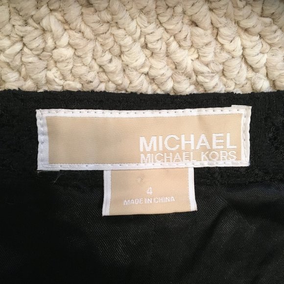 Michael Kors beaded lace black skirt size 4 - Picture 6 of 8